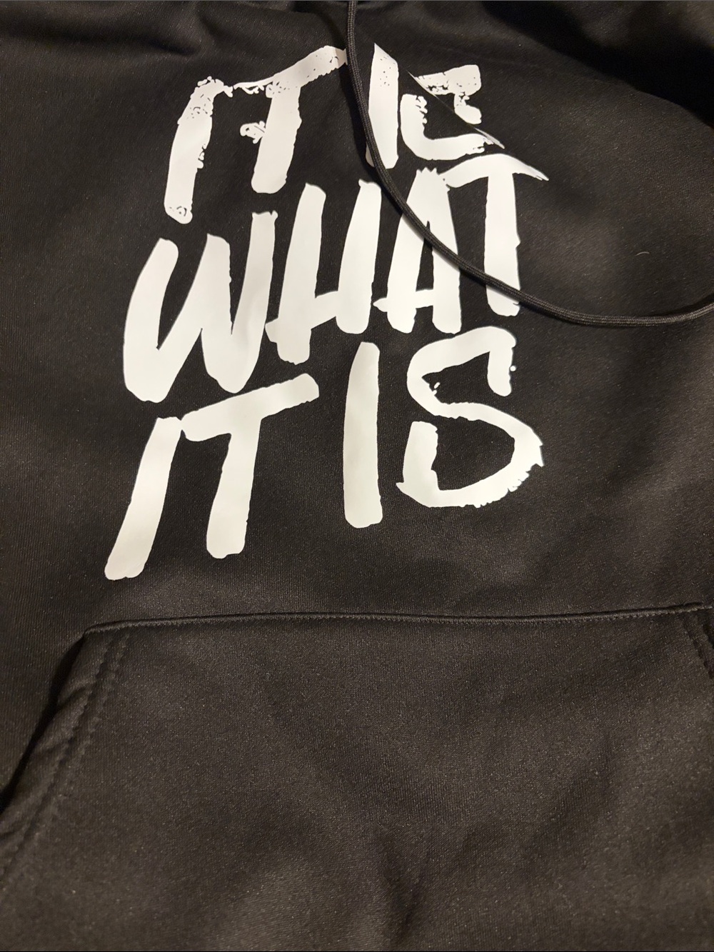 2 piece Black Graphic Hoodie - It Is What It Is and sweat pants - Picture 4 of 5